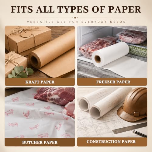 36 Inch Mobile Vertical Butcher Paper Dispenser with 1 Roll Kraft Paper