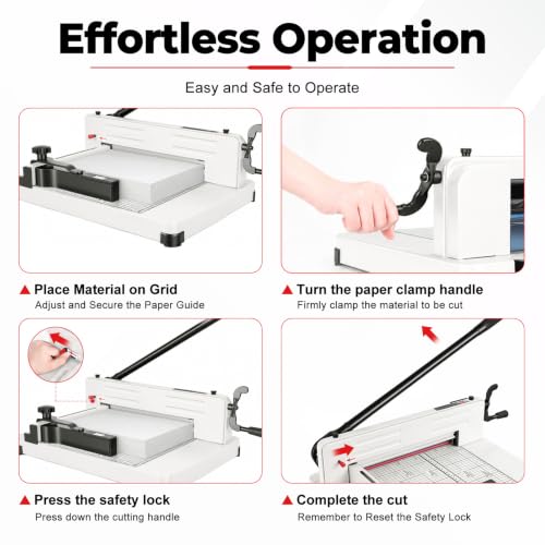 Guillotine Paper Cutter Heavy Duty, Paper Trimmer 400 Sheet Capacity