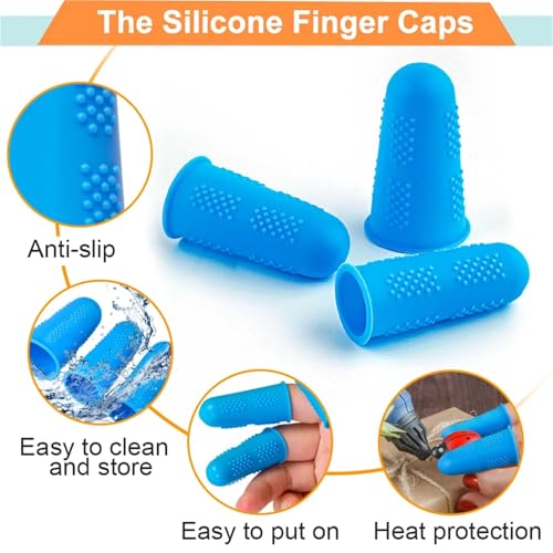 12 Pcs (4 Sets) Heat & Stick Resistant Finger Guards for Hot Glue Guns