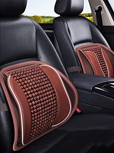 KHMCRSDO Car Lumbar Cushion Back Support for Seat Office Chair Massage Beads for Comfort
