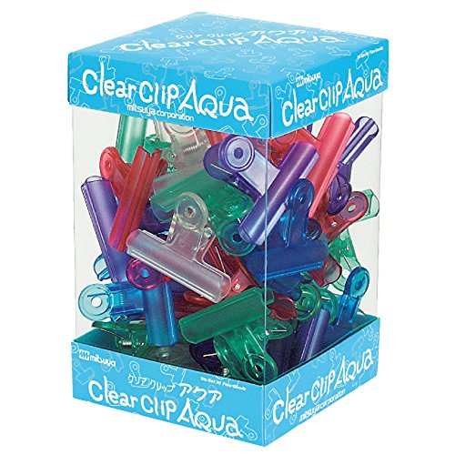Mitsuya PCC-00 Plastic Clip Aqua Clips, Large, 50 Pieces, 5 Colors