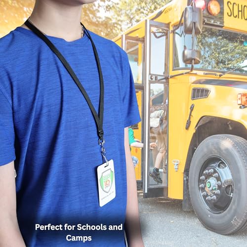 Bulk 100 Pack - Short Lanyards with Breakaway for Students &Teachers