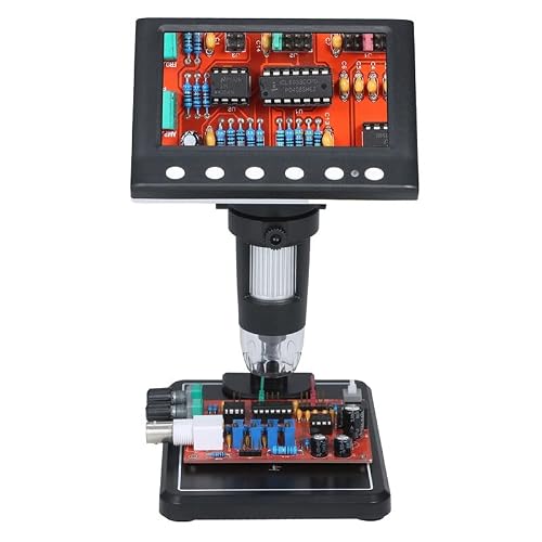 Microscope Accessories Kit Digital Microscope Photo and Video with 4.3-inch 1080P Screen 1000X Magnification Microscope Slides
