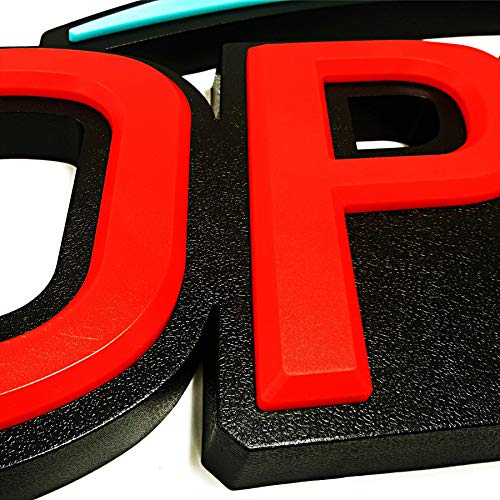 MaxLit 32'' X 17'' New Jumbo ULTRA BRIGHT LED Open Sign — Remote Controlled — Dynamic Light Modes — Enhance Your Business Presence [Red/Blue]