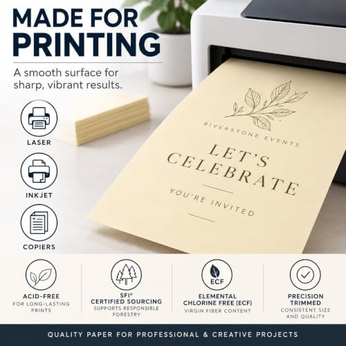 PaperPapers EarthChoice IVORY 8.5X11 90 Index Cardstock 250 PK [LTMK-94268]