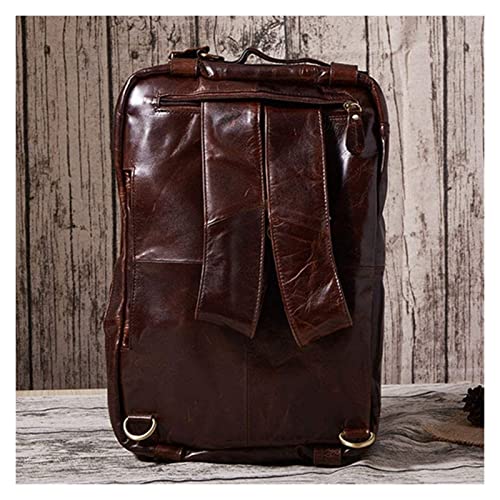 CcacHe POUERW Convertible Shoulder Backpack Business Briefcase Leather Messenger Bag 15.6Inch Laptop Crossbody Handbag