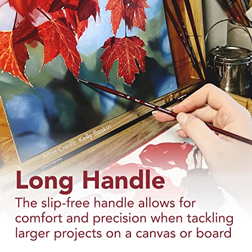 Princeton Velvetouch Long Handle Set, 4 Brushes - Professional Artist Brushes for Mixed Media, Acrylic, Oil.