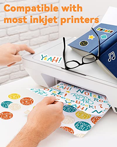 Gwybkq Premium Printable Vinyl for Inkjet Printer 150 Matte Sticker Papers