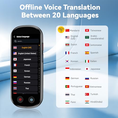 Language Translator Device, Upgraded AI Translator with ChatGPT, 2026 Instant Two Way Translator Support 150 Languages, Offline Recording Photo Voice Translation Device for Business Travel Learning