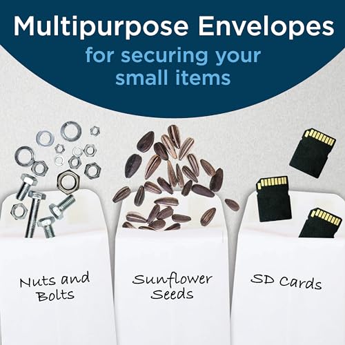Guardian #1 Paper Coin Envelopes with Gummed Flaps, Pack of 1000 Blank Small Envelopes for Gift Cards, Coins, Receipts, Stamps, Small Parts Storage, and More, 2 ¼ Inches x 3 ½ Inches, White