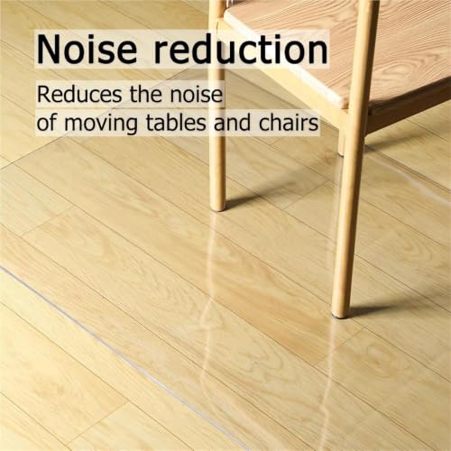 Beveled Edge Office Chair Mat Transparent Heavy Duty PVC