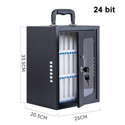 Cold Rolled Steel Pocket Chart Storage Cabinet, Classroom Cell Phone Storage Cabinet w/Portable Handle, Key Lock & Handwritten Tags,Cell Phone Storage Station Lockers for Office School Factory