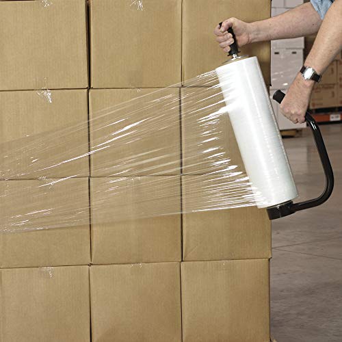 Aviditi 18" x 1500' Blown Hand Stretch Film, Clear, 90 Gauge, For Protecting Packages During Shipping and Storage, 4 Rolls