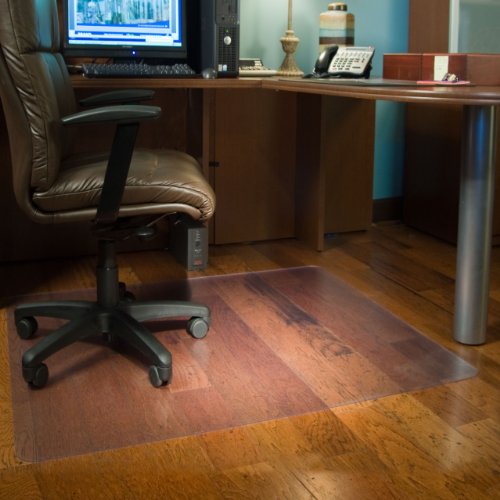 ES Robbins EverLife 46-Inch by 60-Inch Multitask Series Hard Floor Rectangle Vinyl Chair Mat, Clear, Heavy Use, 46"x60"