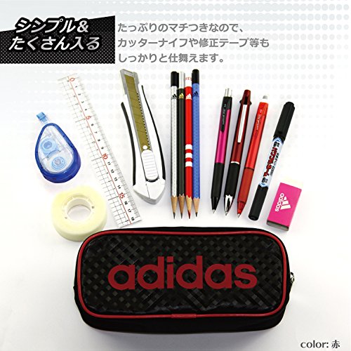 三菱鉛筆 Adidas PT1200AI07B1 AI07 Single Chuck Pen Case, Blue and White, Enamel x Cloth