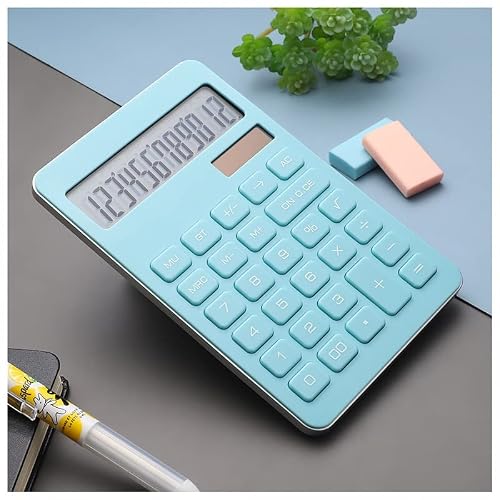 Big Screen Calculator Cute Power Solar Financial Accounting Business Office 12 Digits with Stand