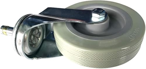 MXXADHPL Office castors Caster Wheels 4 Inch Plastic Plunger Dining Car Wheel Load 280kg Mount Stainless Steel Hotel Meal Wheel