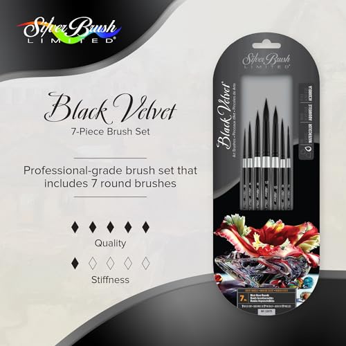 Silver Brush Limited Black Velvet Must-Have Rounds Watercolor Set, 7pc