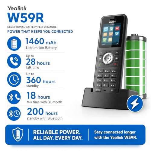 Yealink W59R Rugged DECT IP Phone with IP67 & Bluetooth