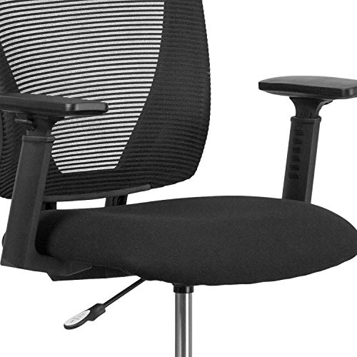 BizChair Ergonomic Mid-Back Mesh Drafting Chair with Adjustable Foot Ring and Arms