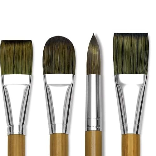 Isabey Isacryl Synthetic Brush, Filbert, 10, Natural