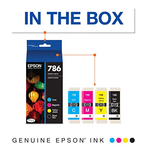 Epson 786 Genuine Ink Cartridge Black and Color Combo Pack T786120-BCS