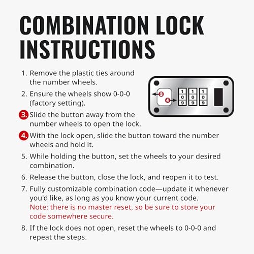 Vaultz Secure Security Lock Boxes - Safe Combination Lock Box, Storage for Documents, Valuables, Medicine & Money - 9.88 x 7.75 x 7 Inch - Black/Chrome