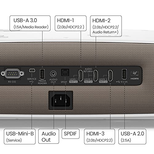 BenQ HT3560 True 4K Ultra HD Home Cinema Theater Projector 2200 Lumens | HDR10+ Cinematic Color | Auto vertical Keystone | HDMI 2.0b, SPDIF + eARC | 10W built-in speakers | 95% DCI-P3