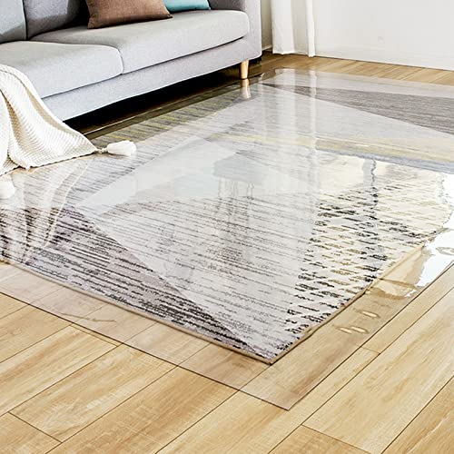 Chair Floor Protector Wheels Extra Large Transparent Plastic Mats Runners - Waterproof 0.125" Thick Chair Mat for Hardwood Floors, Custom Size