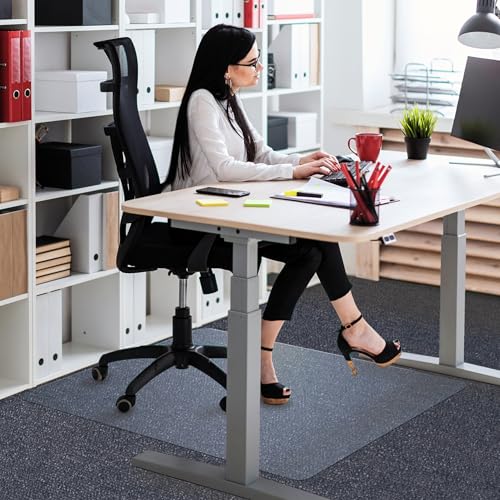 Floortex Cleartex Unomat Carpet & Hard Floor Chair Mat, 48" x 60", Clear (NRCMFLPD0005)