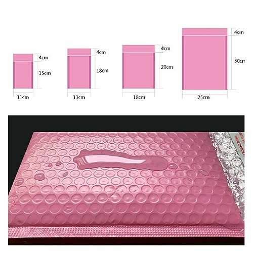 CFFQDQUANB Postal Bags Bubble Envelopes Mixed Parcel Bags Colored Bubble 50 pcs Mailer Self Seal(Black,15 * 18cm)