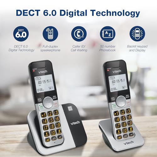 VTech VG231-4 DECT 6.0 Cordless Phone, 4-Handset