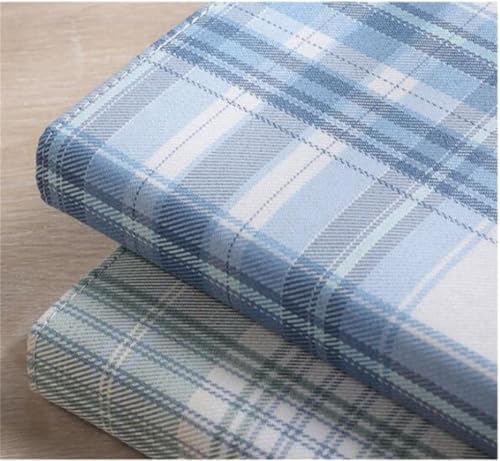 ELUKHT A6 Student Notebook Cloth Plaid Cover Handbook Notebook Set of 5