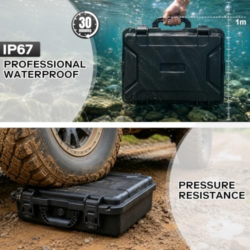 Hard Shell Case for 15”-17.3” Gaming Laptops & Accessories with DIY Foam