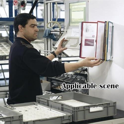 KYOFIS Wall Mount Reference Display System 20 Pages Flip File Folder Wall Mounted Binder Holder for A4 Document