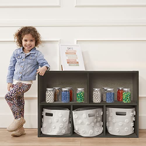ECR4Kids Streamline 5-Compartment Storage Cabinet, 24in High, Grey Wash