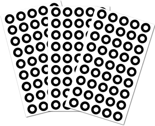 1800 Pcs Black Hole Reinforcement Stickers, Round Self-Adhesive Paper Hole Protectors 0.25"
