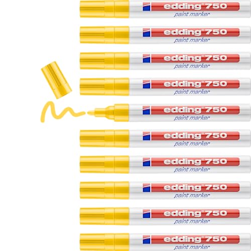 edding 750 Paint Markers Bullet Tip 2-4mm Line Yellow Ref 750-005 [Pack of 10]