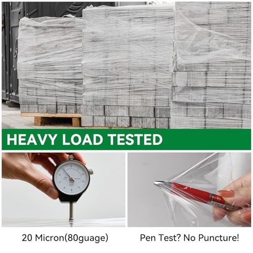 ADAYM Plastic Stretch Film Shrink Wrap Roll for Moving, 5" x 1200' 12 Rolls