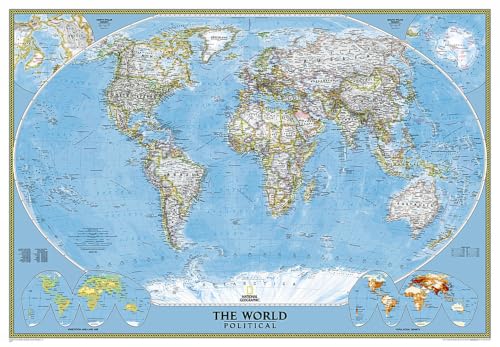 National Geographic World Wall Map - Classic (Mural: 110 x 76.5 in) (National Geographic Reference Map)