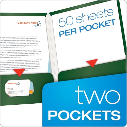 Oxford Showfolio Laminated Twin Pocket Folders, Letter Size, Green, 25 per Box (51717)