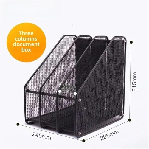 File Organizer Metal Office File Frame Multi-Layer Document Holder Archival Storage Box Vertical Organizer Desk(Medium)