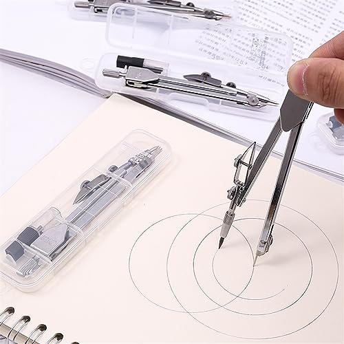 OREKPOT Compass Geometry Tool Geometry Compass, Stainless Steel Drawing Compasses Mathematical Geometry Circle Tool, Student Stationery School Supplies Drafting Tools Geometry Tool Set
