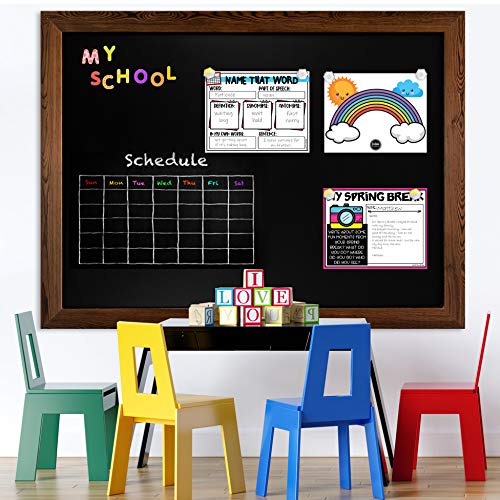 Loddie Doddie Magnetic Chalk Board, Menu Board for Kitchen, 46" x 34.5"