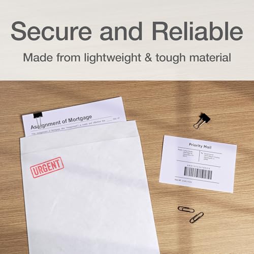 Columbian Self-Seal Mailers, Self-Sealing Envelopes, Made with DuPont Tyvek Material, 14 lb., Puncture, Tear and Moisture Resistant, White, 10" x 13", 100 per Box (1016970)