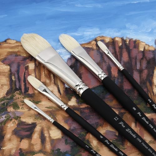 Creative Mark Pro Stroke Chungking Paint Brush - Filbert # 14, 2 Count