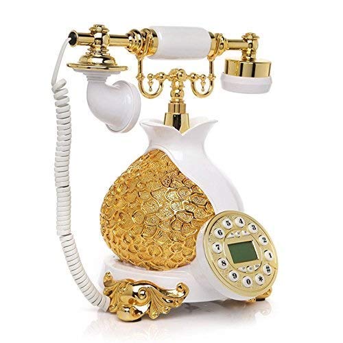 QUANGJN Phone Phone European Hh-end Retro Phone Living Room Home Button Dial Fixed Landline