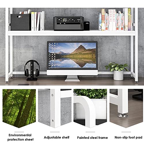 Bookshelf, 3 Layer Desktop Bookshelf - Desktop Organizer Office Storage Rack, Adjustable Multi-layer Bookshelf Desktop Racks, 3 Tier Desktop Bookcase For Computer Desk, Desktop Organizer Shelf Racks(A