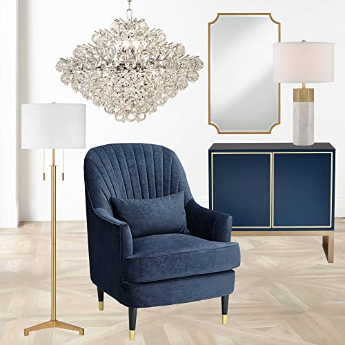 Possini Euro Design Encino 60" Tall Antique Brass Modern Tripod Floor Lamp