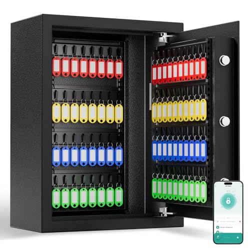 XDeer 172 Key Lock Box Wall Mount with Code & WiFi, Combination Lockbox